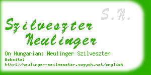 szilveszter neulinger business card